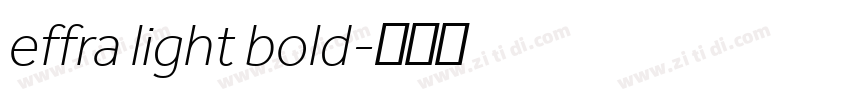 effra light bold字体转换